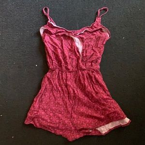 Wine red romper